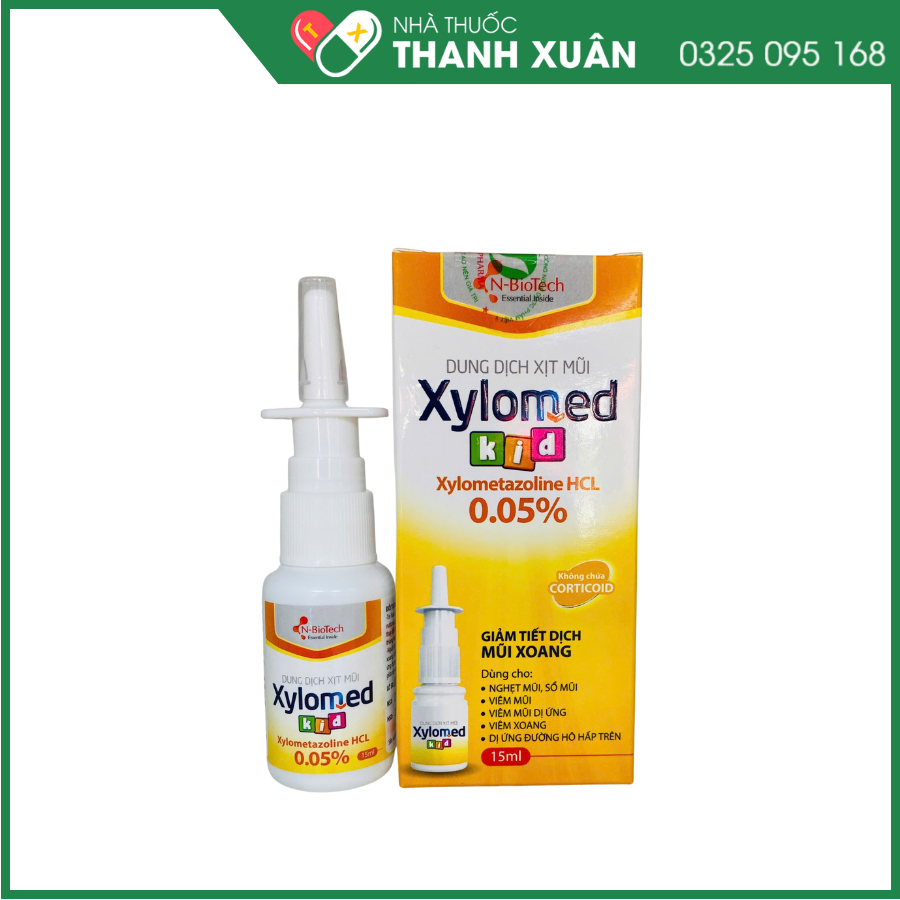 Dung dịch xịt mũi Xylomed Kid hỗ trợ giảm các triệu chứng nghẹt mũi, sổ mũi, viêm mũi dị ứng cho trẻ từ 2 tuổi